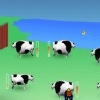 Jeu avec des vaches qu'il faut traire rapidemment